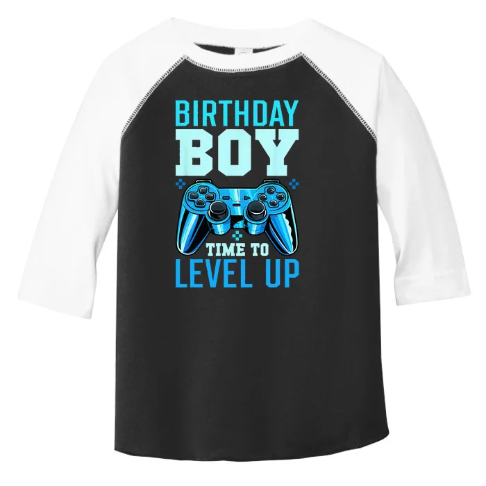 Level Up Birthday Matching Gamer Party Classic Fit Black Toddler Fine Jersey T-Shirt