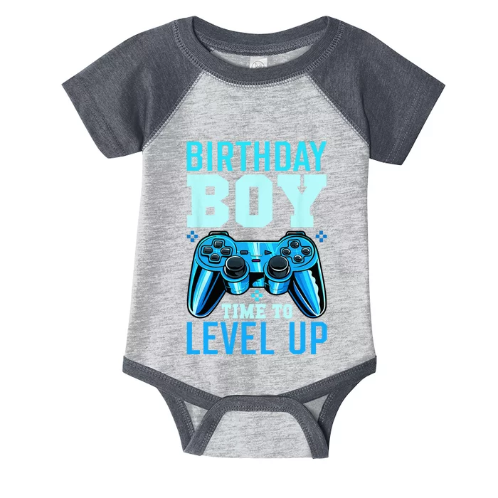 Level Up Birthday Matching Gamer Party Classic Fit Black Infant Baby Jersey Bodysuit