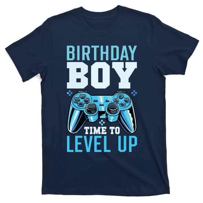 Level Up Birthday Boy Matching Gamer Party Classic Fit Black T-Shirt