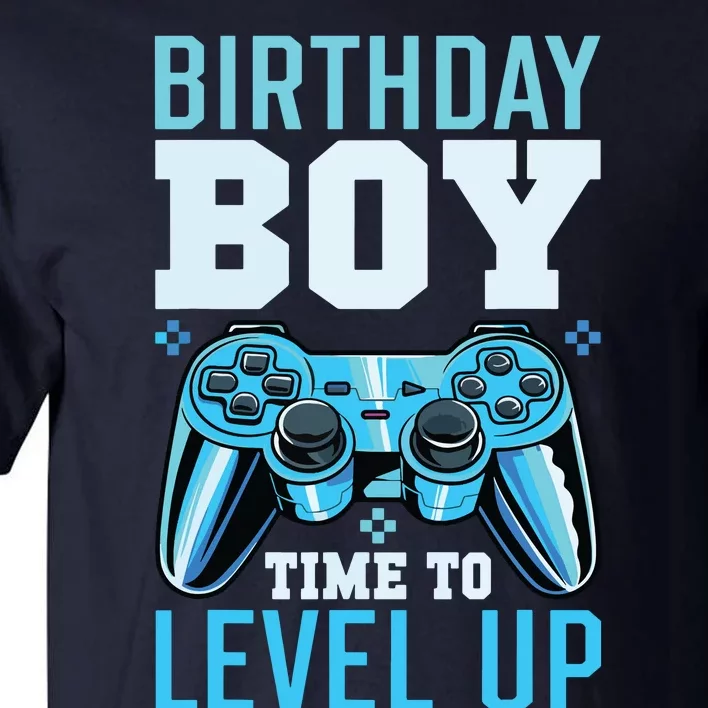 Level Up Birthday Boy Matching Gamer Party Classic Fit Black Tall T-Shirt