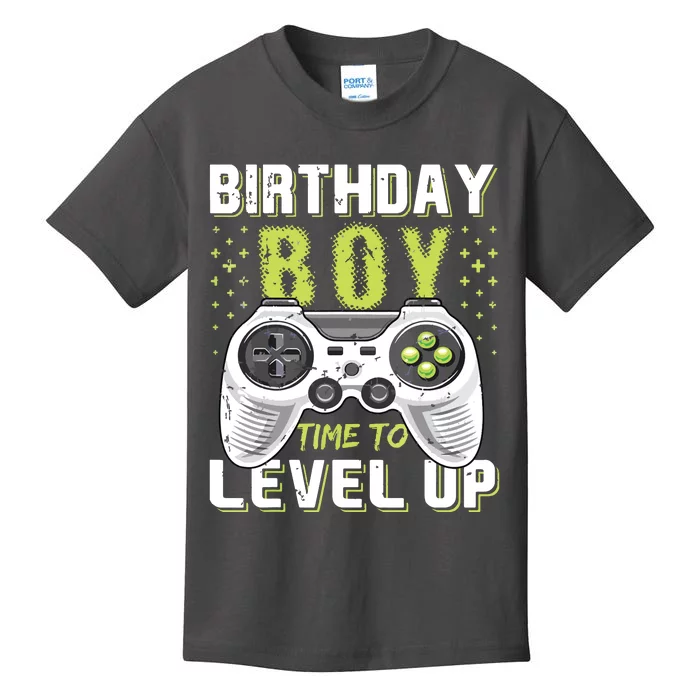 Level Up Birthday Boy Video Game Classic Fit Black Party Gift Kids T-Shirt