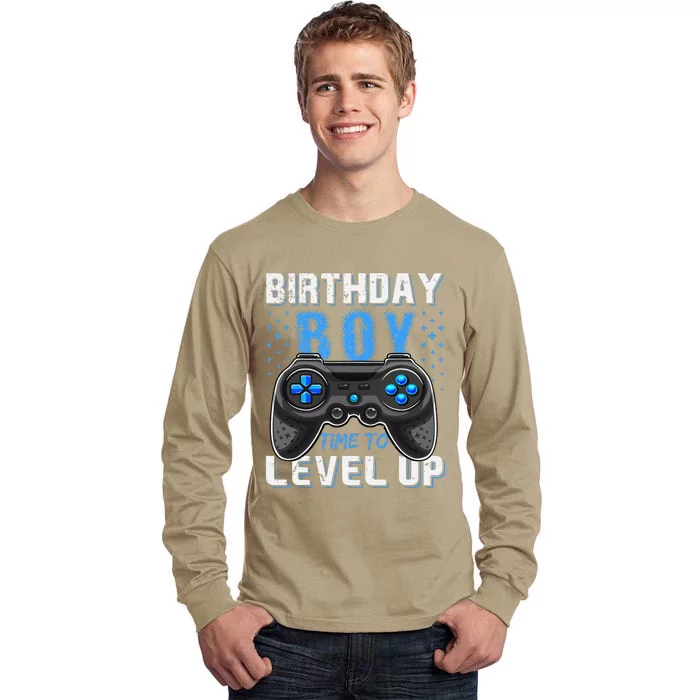 Level Up Birthday Boy Gamer Classic Fit Tall Long Sleeve T-Shirt