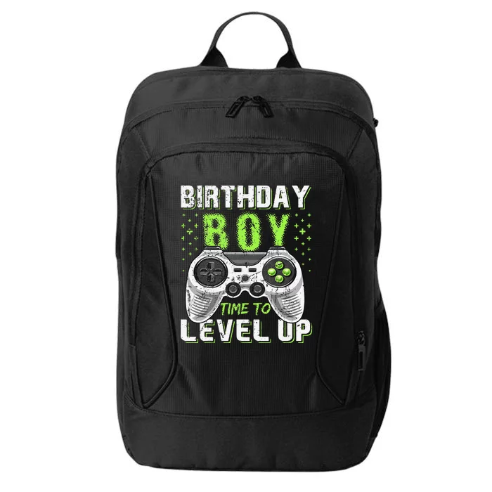 Level Up Birthday Boy Video Game Classic Fit Black Party Gift City Backpack