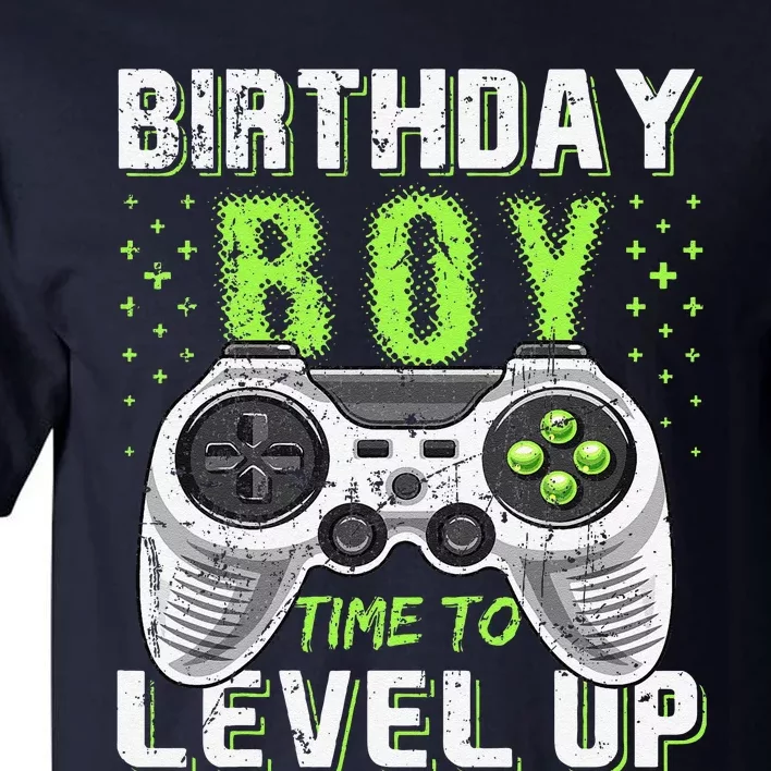 Level Up Birthday Boy Video Game Classic Fit Black Party Gift Tall T-Shirt