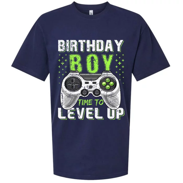 Level Up Birthday Boy Video Game Classic Fit Black Party Gift Sueded Cloud Jersey T-Shirt