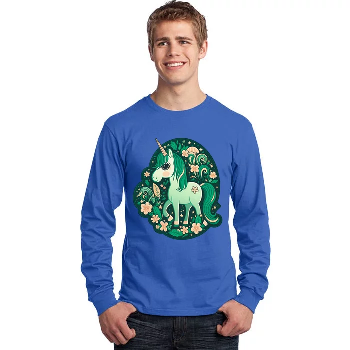 Leprechaun Unicorn Beer Design Irish Unicorn St Patricks Gift Tall Long Sleeve T-Shirt