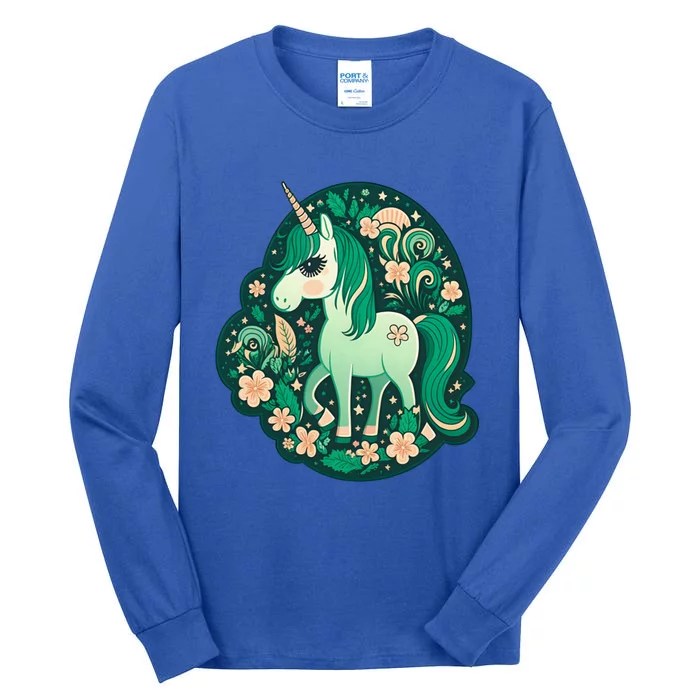 Leprechaun Unicorn Beer Design Irish Unicorn St Patricks Gift Tall Long Sleeve T-Shirt