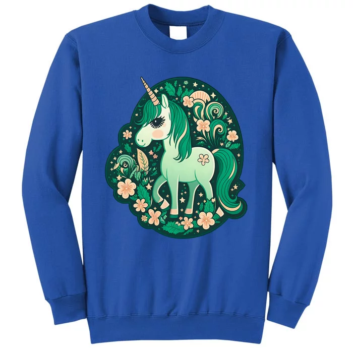 Leprechaun Unicorn Beer Design Irish Unicorn St Patricks Gift Tall Sweatshirt