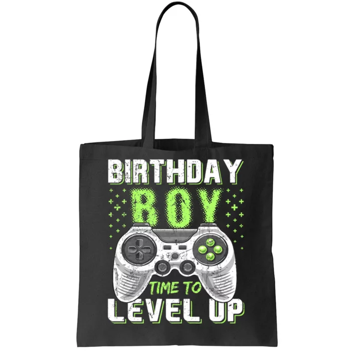 Level Up Birthday Boy Video Game Tote Bag