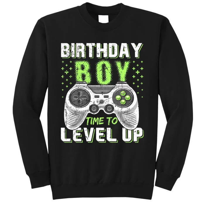 Level Up Birthday Boy Video Game Tall Sweatshirt