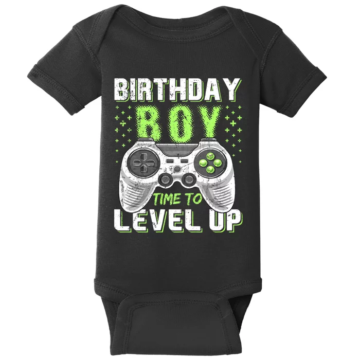 Level Up Birthday Boy Video Game Baby Bodysuit