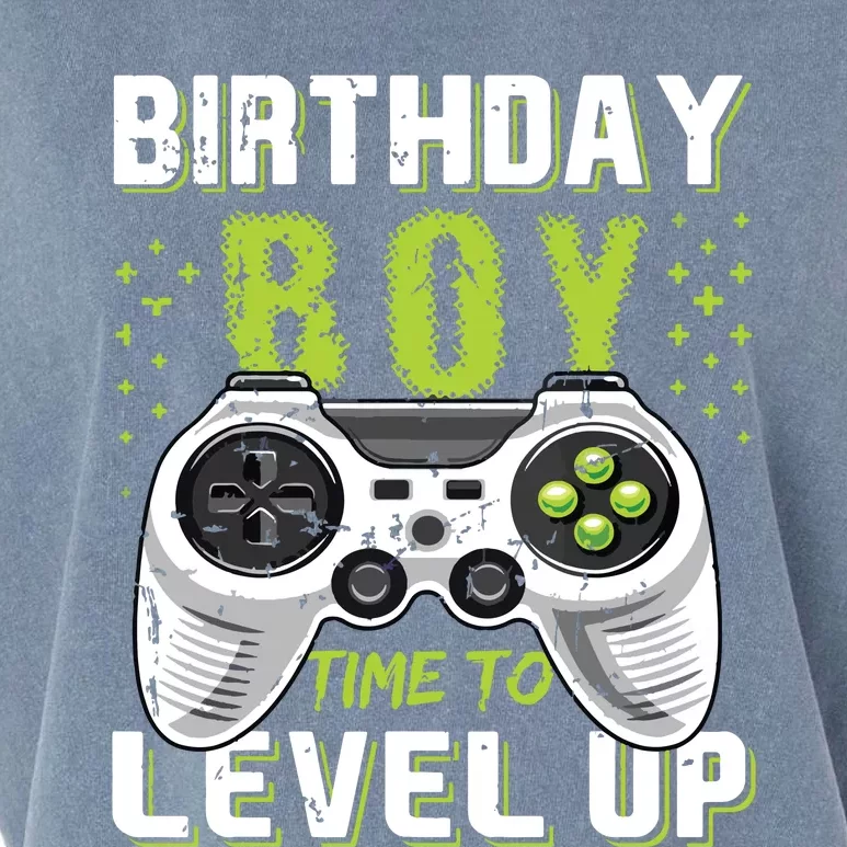 Level Up Birthday Boy Video Game Garment-Dyed Women's Muscle Tee