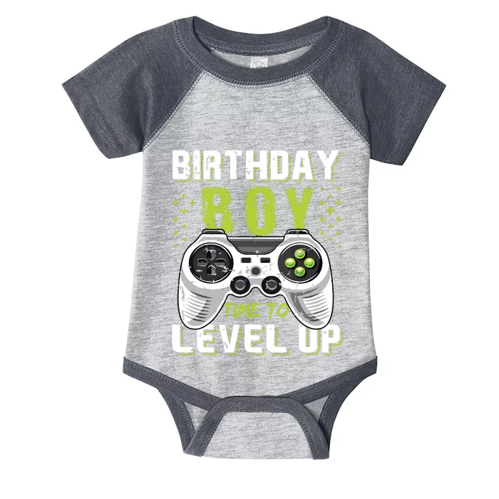 Level Up Birthday Boy Video Game Infant Baby Jersey Bodysuit