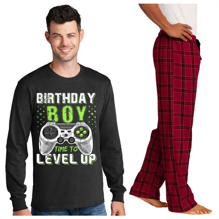 Level Up Birthday Video Game Black Party Gift Long Sleeve Pajama Set