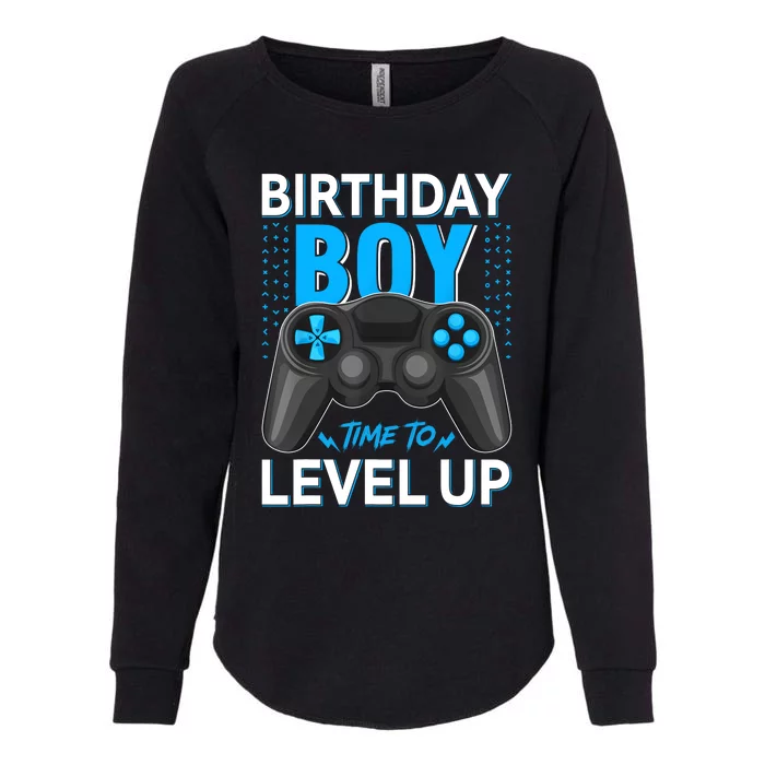 Level Up Birthday Boy Gamer Kids Party Video Game Gift Womens California Wash Sweatshirt