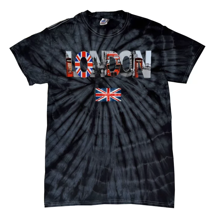 London Uk British Flag England Great Britain Tie-Dye T-Shirt