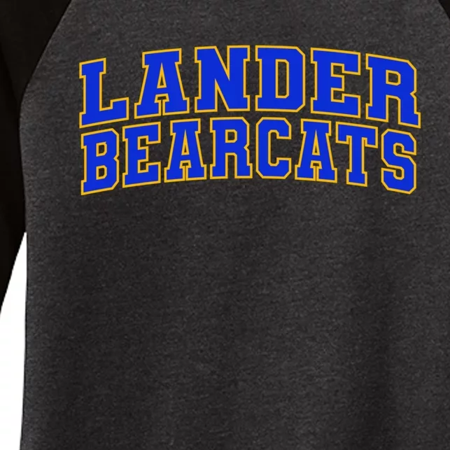 Lander University Bearcats Women's Tri-Blend 3/4-Sleeve Raglan Shirt