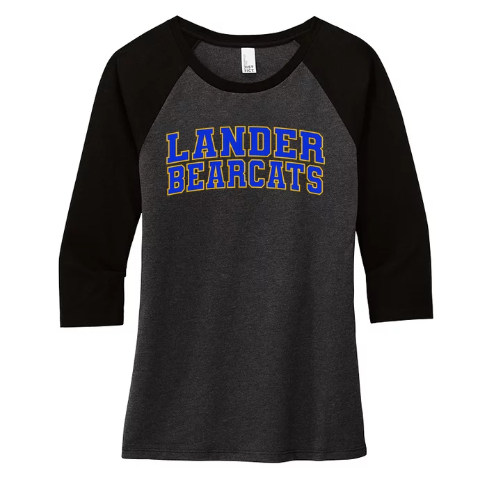 Lander University Bearcats Women's Tri-Blend 3/4-Sleeve Raglan Shirt