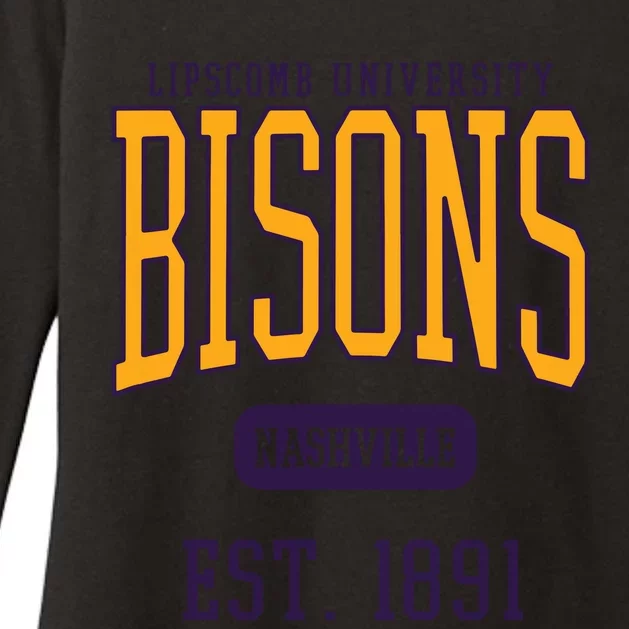 Lipscomb University Bison Est Date Womens CVC Long Sleeve Shirt