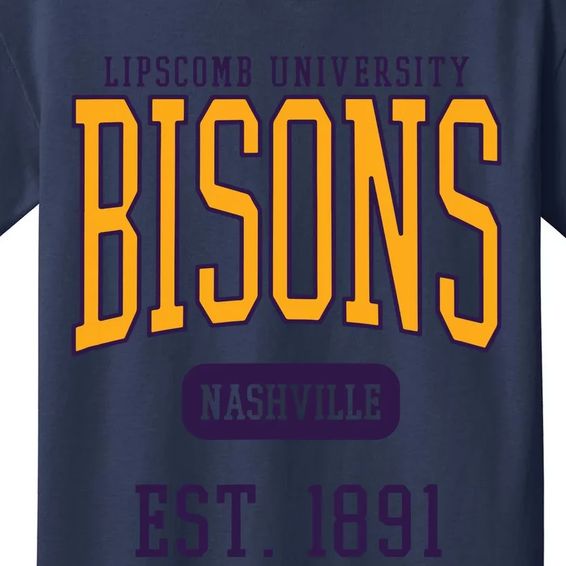 Lipscomb University Bison Est Date Kids T-Shirt