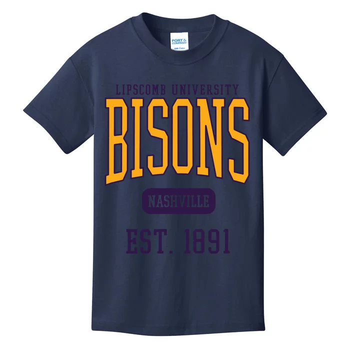 Lipscomb University Bison Est Date Kids T-Shirt