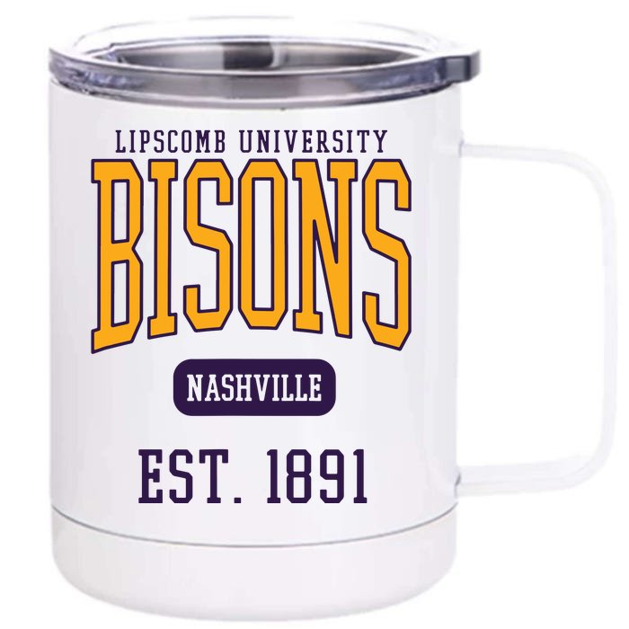 Lipscomb University Bison Est Date Front & Back 12oz Stainless Steel Tumbler Cup