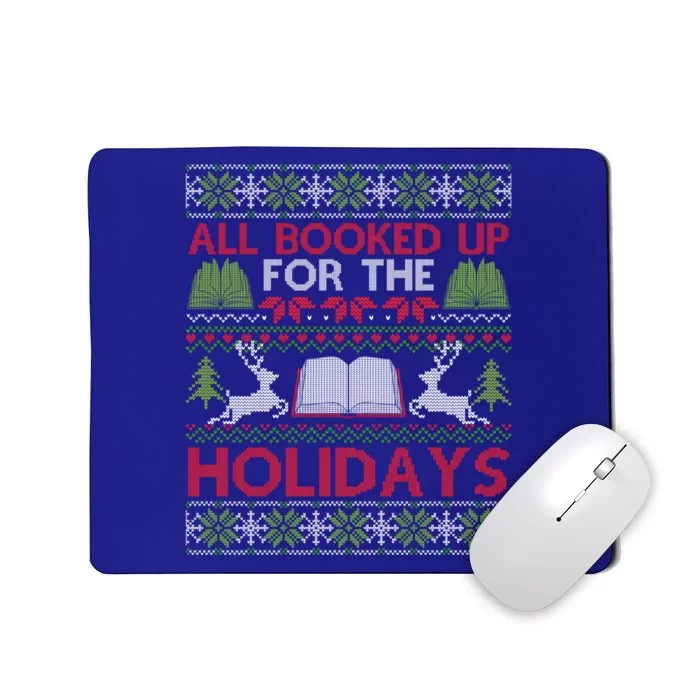 Librarian Ugly Christmas Great Gift Book Lover Ugly Xmas Sweater Gift Mousepad