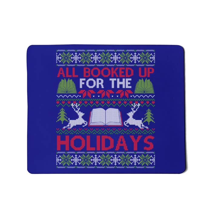 Librarian Ugly Christmas Great Gift Book Lover Ugly Xmas Sweater Gift Mousepad