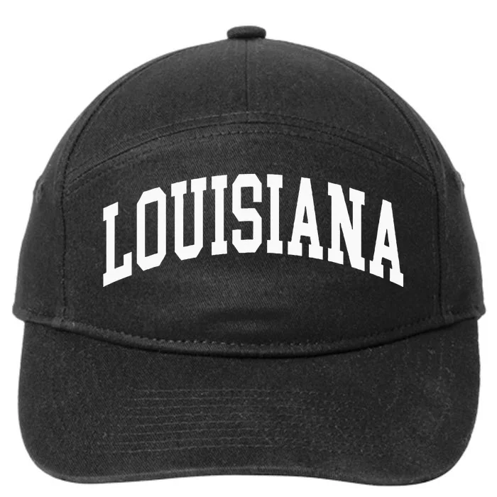 Louisiana Us College Font Proud American Usa States 7-Panel Snapback Hat