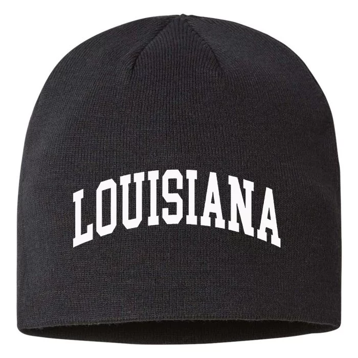 Louisiana Us College Font Proud American Usa States 8 1/2in Sustainable Knit Beanie