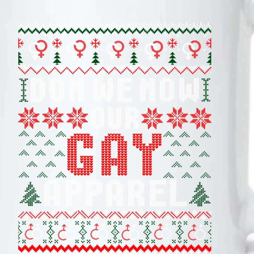 Lgbt Ugly Christmas Sweater Don We Now Our Gay Cool Gift Black Color Changing Mug