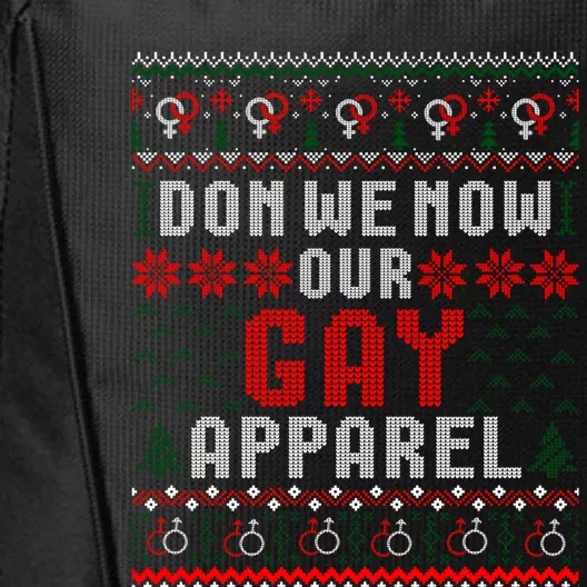 Lgbt Ugly Christmas Sweater Don We Now Our Gay Cool Gift City Backpack