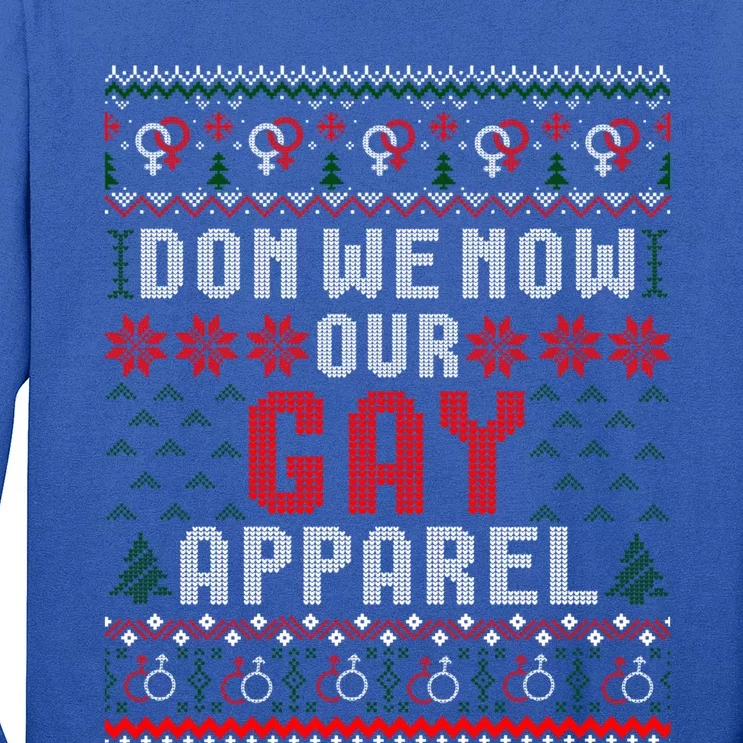 Lgbt Ugly Christmas Sweater Don We Now Our Gay Cool Gift Long Sleeve Shirt