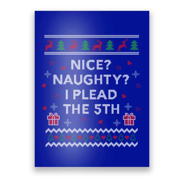 Lawyer Ugly Christmas Plead The 5th Law Student Attorney Funny Gift Poster