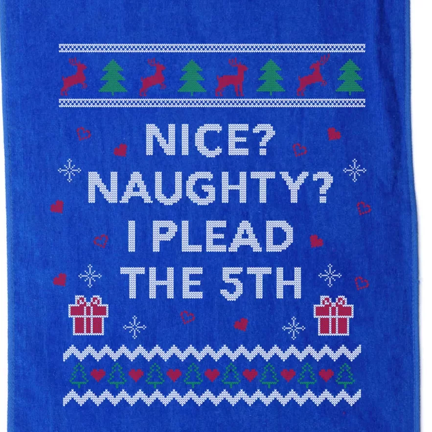 Lawyer Ugly Christmas Plead The 5th Law Student Attorney Funny Gift Platinum Collection Golf Towel