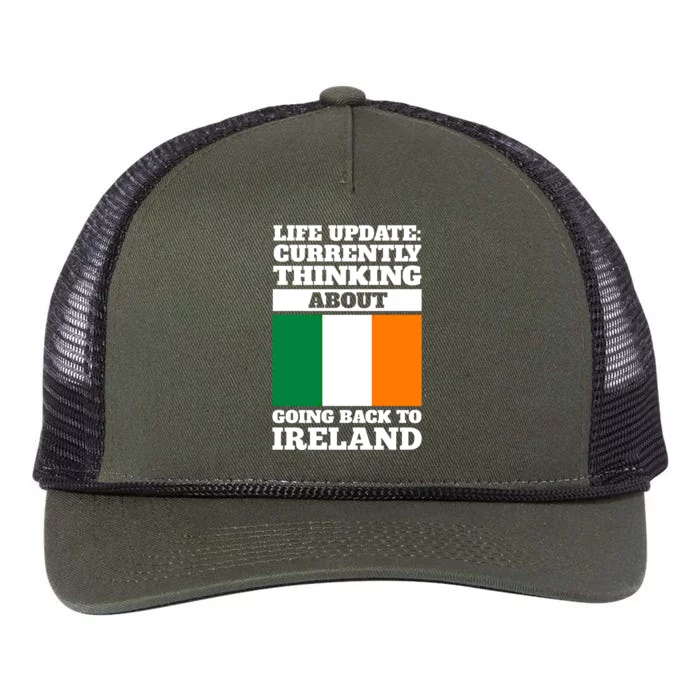 Life Update: Currently Thinking Ireland Irish Roots Cute Gift Retro Rope Trucker Hat Cap