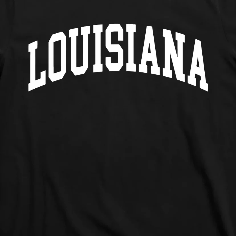 Louisiana Us College Font Proud American Usa States T-Shirt