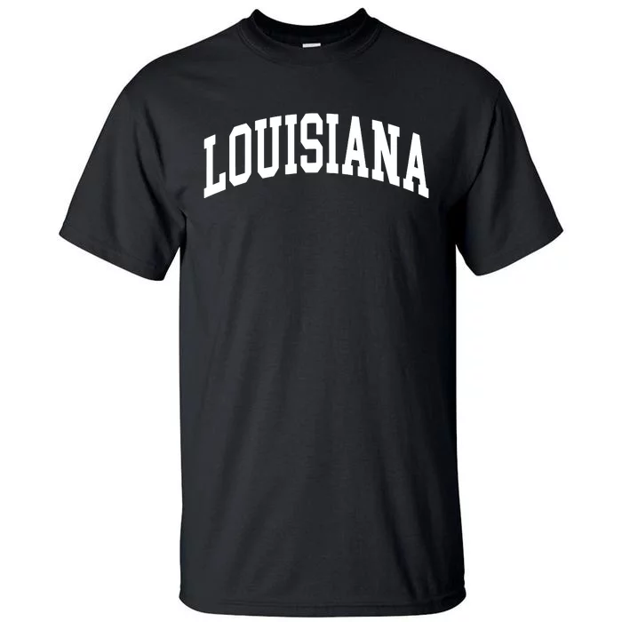 Louisiana Us College Font Proud American Usa States Tall T-Shirt