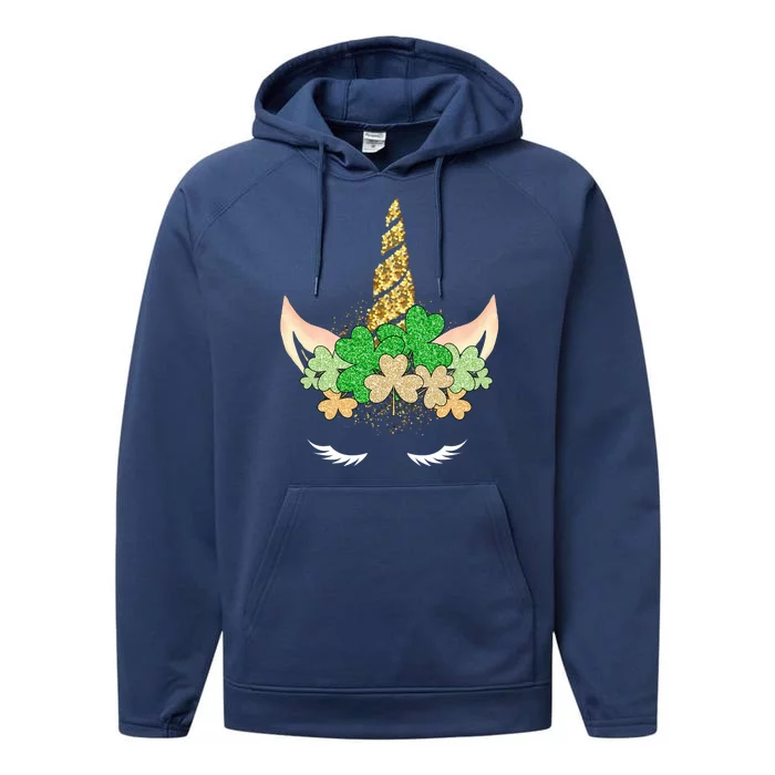 Lucky Unicorn Cute St Patrick's Day Performance Fleece Hoodie