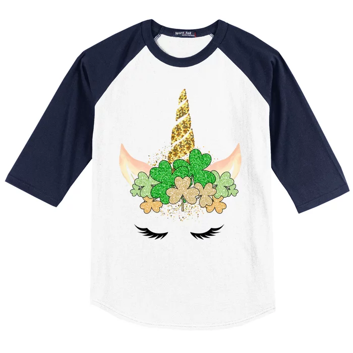 Lucky Unicorn Cute St Patrick's Day Baseball Sleeve Shirt