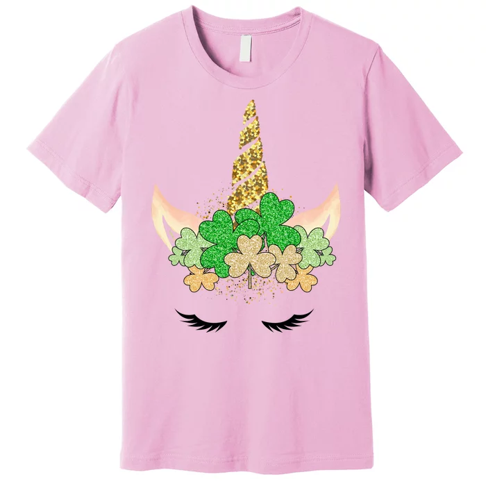 Lucky Unicorn Cute St Patrick's Day Premium T-Shirt