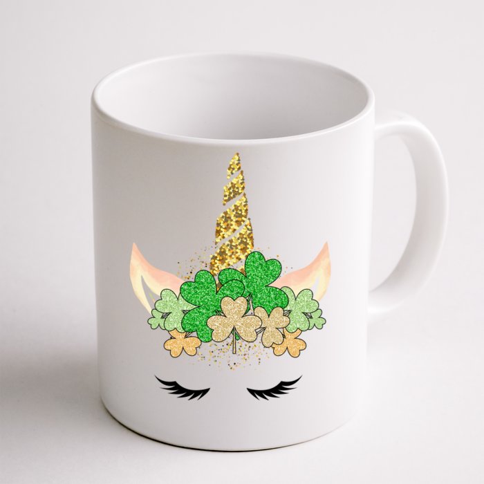 Lucky Unicorn Cute St Patrick's Day Front & Back Coffee Mug