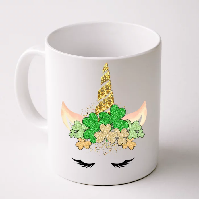 Lucky Unicorn Cute St Patrick's Day Front & Back Coffee Mug