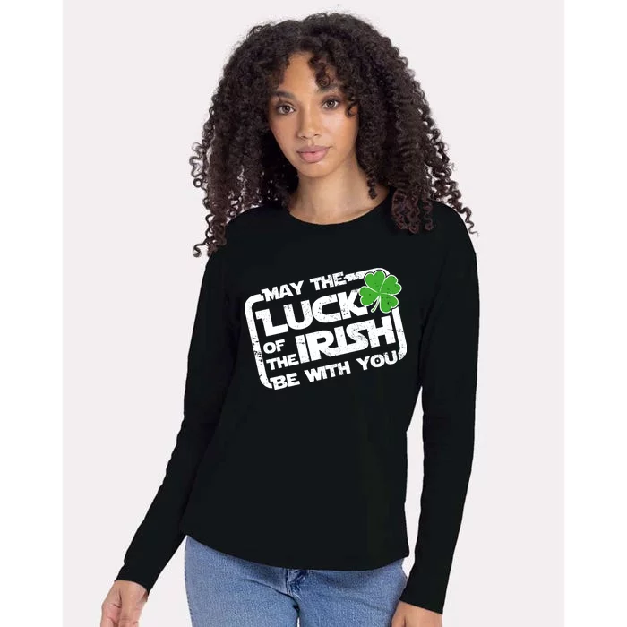 Luck Of The Irish Funny St. Patrick's Day Womens Cotton Relaxed Long Sleeve T-Shirt