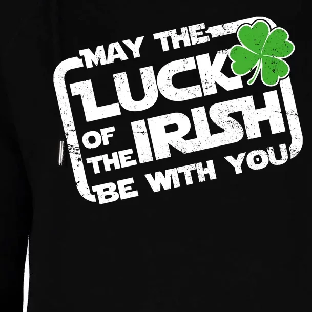 Luck Of The Irish Funny St. Patrick's Day Womens Funnel Neck Pullover Hood