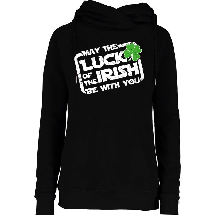 Luck Of The Irish Funny St. Patrick's Day Womens Funnel Neck Pullover Hood