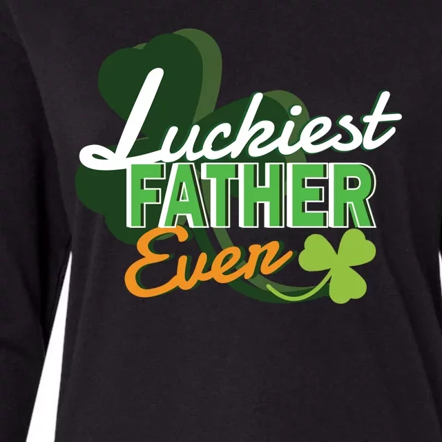 Luckiest Father Ever Womens Cotton Relaxed Long Sleeve T-Shirt