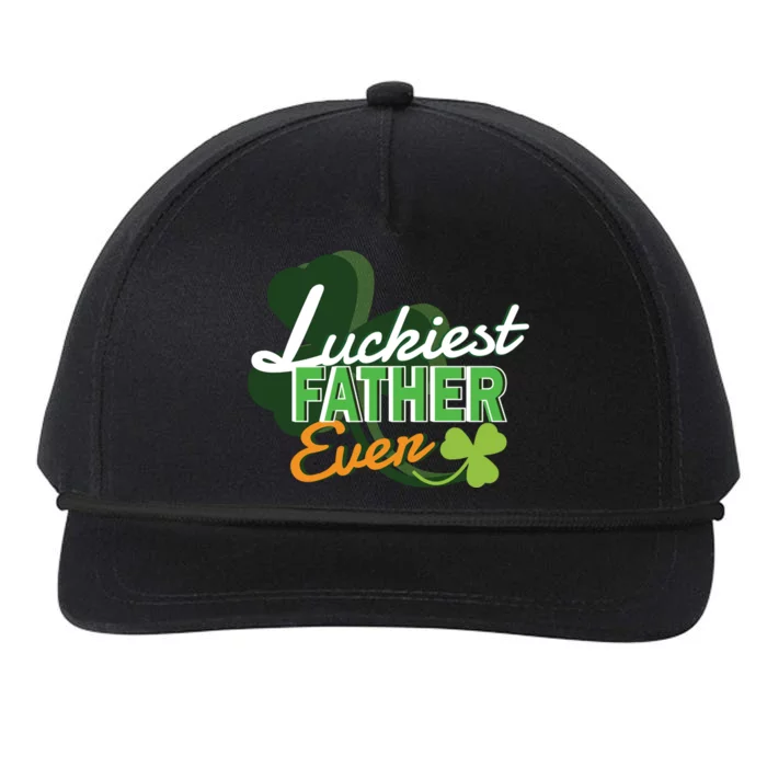 Luckiest Father Ever Snapback Five-Panel Rope Hat