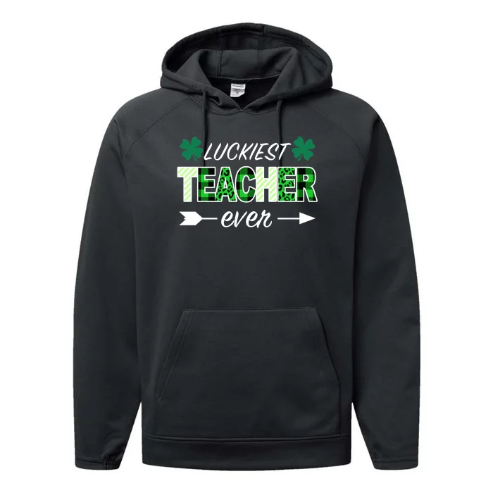 Luckiest Teacher Ever Performance Fleece Hoodie