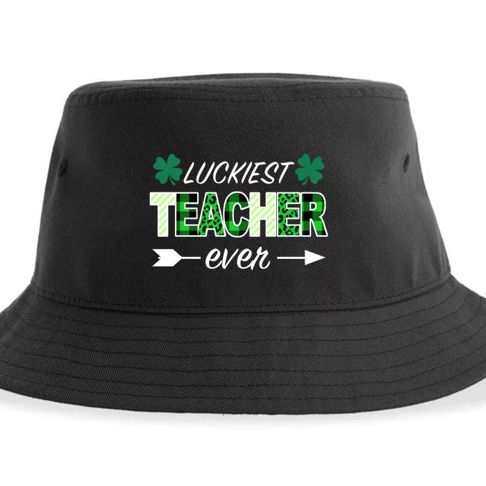 Luckiest Teacher Ever Sustainable Bucket Hat